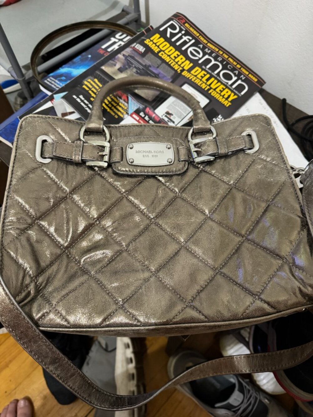 MICHAEL Michael Kors “Astor” quilted satchel/tote - Picture 9 of 10
